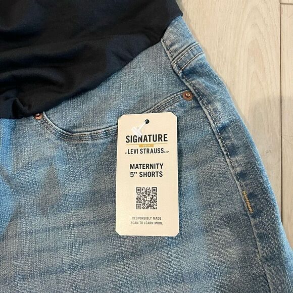 Signature Levi Strauss maternity 5 shorts size m - Picture 5 of 8